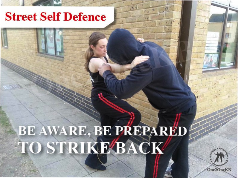 A Student practices Steet Self Defence taught by One2One KB